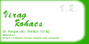 virag rohacs business card