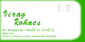 virag rohacs business card